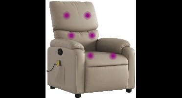 vidaXL - Massagestoel - verstelbaar - kunstleer - cappuccinokleurig