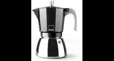 Ibili Elba Black Koffiezetapparaat 9 Bekers Zilver