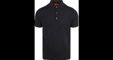 Suitable Polo Merinowol Donkerblauw (navy) - Maat S - Heren - Polo shirt Heren met Korte mouw