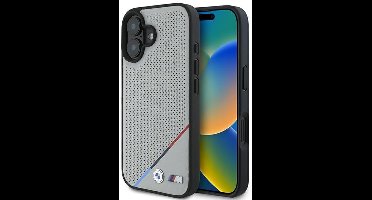 BMW Back cover - iPhone 16 - Grey - Schokbestendig - Extra Grip
