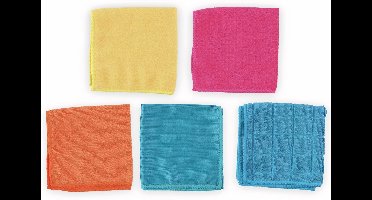 reinigingsdoekenset 30 x 30 cm microvezel 5 stuks
