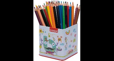 Bruynzeel kleurpotloden set - Triple grip 48 kleuren in blik.