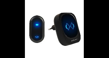 Bell4U draadloze deurbelset – kinetische beldrukker zonder batterijen – 34 melodieën – 4 volume standen – LED signaal – 100m bereik – plug-in ontvanger