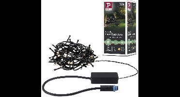 Plug & Shine LED-lichtketting Yuna 3000K 5m IP44 1,3W Zwart