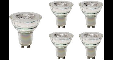 Spectrum LED Lamp GU10 - 7.5W - 230V - 1100 Lumen - 4000K Neutraal Wit - Ø50mm - Voor Werkverlichting, Spiegelkast of Garage - 5 stuks