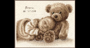 Vervaco - Telpakket kit - Geboorte - Sepia - Zachte dromen - PN-0163786 - Borduren - Borduurpakket - Borduurpakket geboorte - Borduurpakket volwassenen