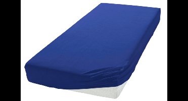 Jersey Hoeslaken 180x200cm Donkerblauw Katoen met Elastiek