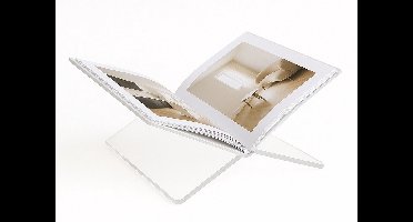 XEMM Boekenstandaard - Boekenhouder - Salontafelboek - Boekensteun - 34,5 x 24 x 14 cm - Acryl - Transparant