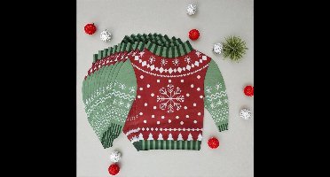 Kerst servetten kersttrui - 12 stuks - 33x33 cm - Kerstaccessoire