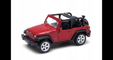 Welly Jeep Wrangler Rubicon schaalmodel 1:60 Rood