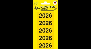 AVERY Zweckform Ordnerrugetiket '2026', 60x26 mm, geel