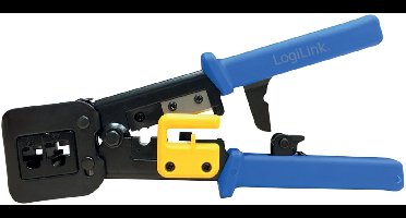 logilink crimptang met abschneidevorrichtung blauw -geel