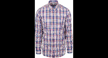 McGregor Overhemd Poplin Ruiten Multicolour - Maat XL - Heren - Overhemden Casual