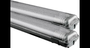 V-TAC VT-12023 LED Armaturen - Dubbele buis 2 x 18W - IP65 Waterdicht - Wit - 3400 Lumen - 4000K - 120CM - Set van 2