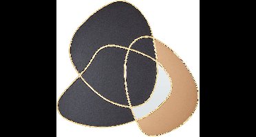 BELIANI TAILLY - Wandspiegel - Goud/Zwart - 99 x 89 cm - Glas