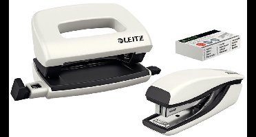 Leitz Mini Zszywacz & Dziurkacz Set - Rood, Metaal, 10 Vel