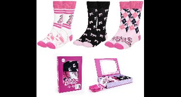 Barbie Sokken Dames Cadeauverpakking - 3 Paar - Maat 36/43 - One Size