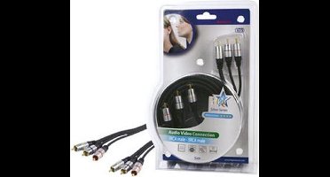 HQ Hoge Kwaliteit Stereo Rca Audio / Video Aansluitkabel 5.00 M