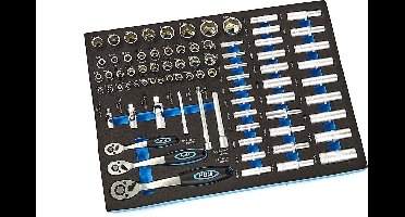81 Delige Doppenset met Ratels Foam inlay voor Gereedschapswagen