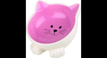 Happy pet voerbak kat orb roze / creme