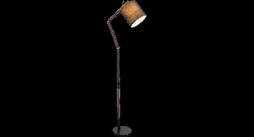 Globo - vloerlamp - Mattis - zwart - metaal - leeslamp - E27 - 21512S
