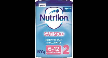 Nutrilon Satisfa+ 2 - Ingedikte Opvolgmelk - Baby 6-12 maanden - Babymelk in Poeder voor Flesvoeding - Blik 800g