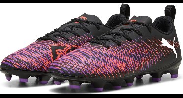 PUMA FUTURE 8 PLAY FG/AG Jr Unisex Sportschoenen - PUMA Black-PUMA White-Glowing Red