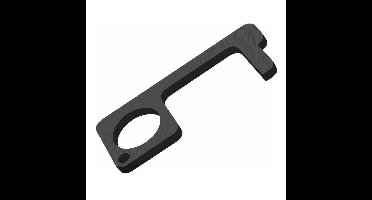 New Age Devi - No-Touch Sleutelhanger - Hygine Sleutel - Corona-Sleutel - Antibacterile Tool - Contactloos Pinnen en Deuren Openen - Key-Clean - Inclusief Flesopener - Zwart - Sleutelring - Contactloze Sleutelhanger