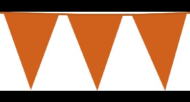 6x Giga Vlaggenlijn Oranje 30x45cm 10 meter XXL - Verjaardag Feest Party Festival Poolparty Decoratie