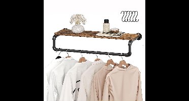 Kapstok Dylan - Steigerbuis - Industriele kapstok - breedte 83,5 cm - bruin zwart