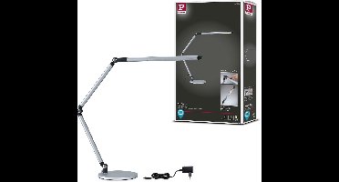LED-bureaulamp 3-Step-Dim FlexBar White Switch 700lm 9,5W Zilver mat