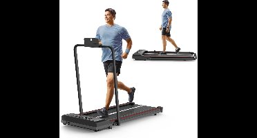 MzShop - Loopband Inklapbaar - Home trainer - Loopbanden - Loopband fitness - Loopband voor thuis - Met helling functie - 1 tot 10 Km Per uur - Zwart