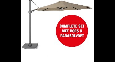 Halifax Zweefparasol Set Ø350 cm - Taupe