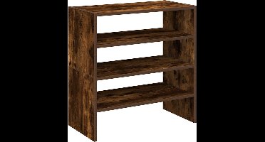 vidaXL Stapelbare Schoenenrekken - Gerookt Eiken