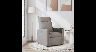 vidaXL Verstelbare Fauteuil - Taupe & Zwart