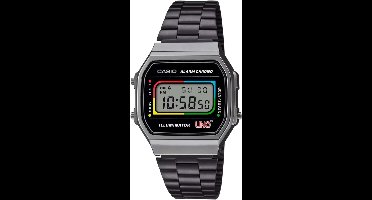 Casio Casio Collection Vintage A168WEUC-1AER Horloge - Staal - Zwart - Ø 35 mm