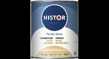 Histor Perfect Base Grondverf - Houtverf voor Binnen - Primer Verf voor Hout op Waterbasis - Uitstekende Hechting en Extra Dekking - Wit - 0.75 L