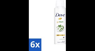 Dove Go Fresh - Deospray - Komkommer - 150 ml - Voordeelverpakking - 6 stuks