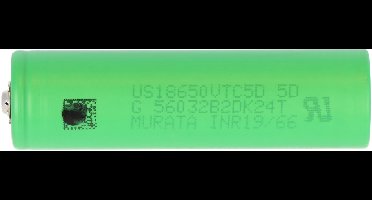 Sony Konion US18650VTC5D batterij, 3,6V tot 3,7V 2800mAh, maximale stroomuitgang 35A, knop bovenaan, positieve pool verhoogd