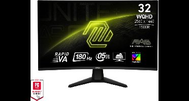 MSI MAG 32CQ6F - WQHD Curved Gaming Monitor - 180hz - 32 inch