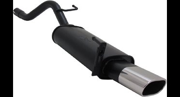 Sportuitlaat Zwart Opel Corsa D - Sporteinddemper RVS - Viking Choice