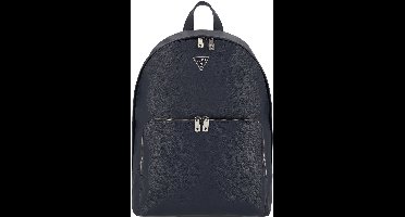 GUESS Laptop rugzak Rugzak met laptopvak Milano Compact Backpack Dark Blue / Orange Donkerblauw