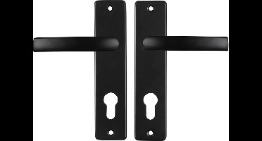 Starx Deurklink Zwart – Deurbeslag – Deurschild voor Profielcilinder (PC72) – Deurklink Blok