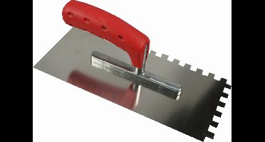 Het melkmeisje rvs plakspaan - softgrip - 6mm getand - 280x130mm