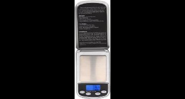 Perel Precisieweegschaal, digitaal, 0.1 g tot 500 g, tarrafunctie, automatische uitschakeling, lcd-scherm met achtergrondverlichting, grijs