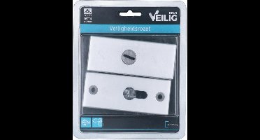 VEILIG - Veiligheidsrozet - Cilindersleutel rozet - Langwerpig - SKG3 - Alu