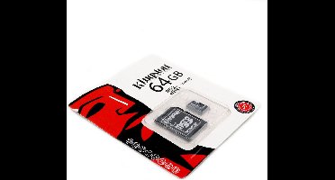 Kingston - MicroSD Kaart 10 UHS-1 64GB - Inclusief adapter