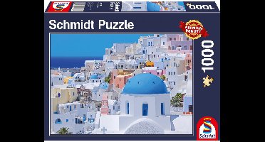 Schmidt Puzzle Legpuzzel Santorini & Cyclades 37,3 X 27,2 Cm 1000 Stukjes