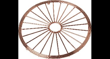 Cosy & Trendy ronde pannen onderzetters van metaal - Set van 4x stuks - koper/rose - Dia 20 cm - Onderzetters voor ovenschalen en kookpannen