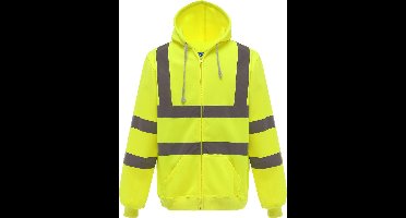 Yoko Full Zip Hooded Sweatshirt YHVK07 - Hi Vis Yellow - S